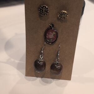 Elegant Brown and Gold Jewelry Set